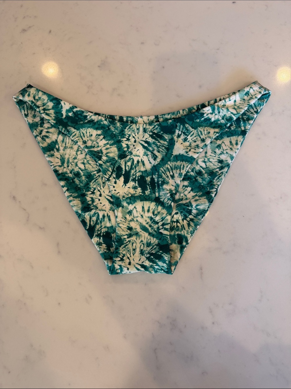 Kulani Kinis Teal & White Tie-Dye Bikini Bottom